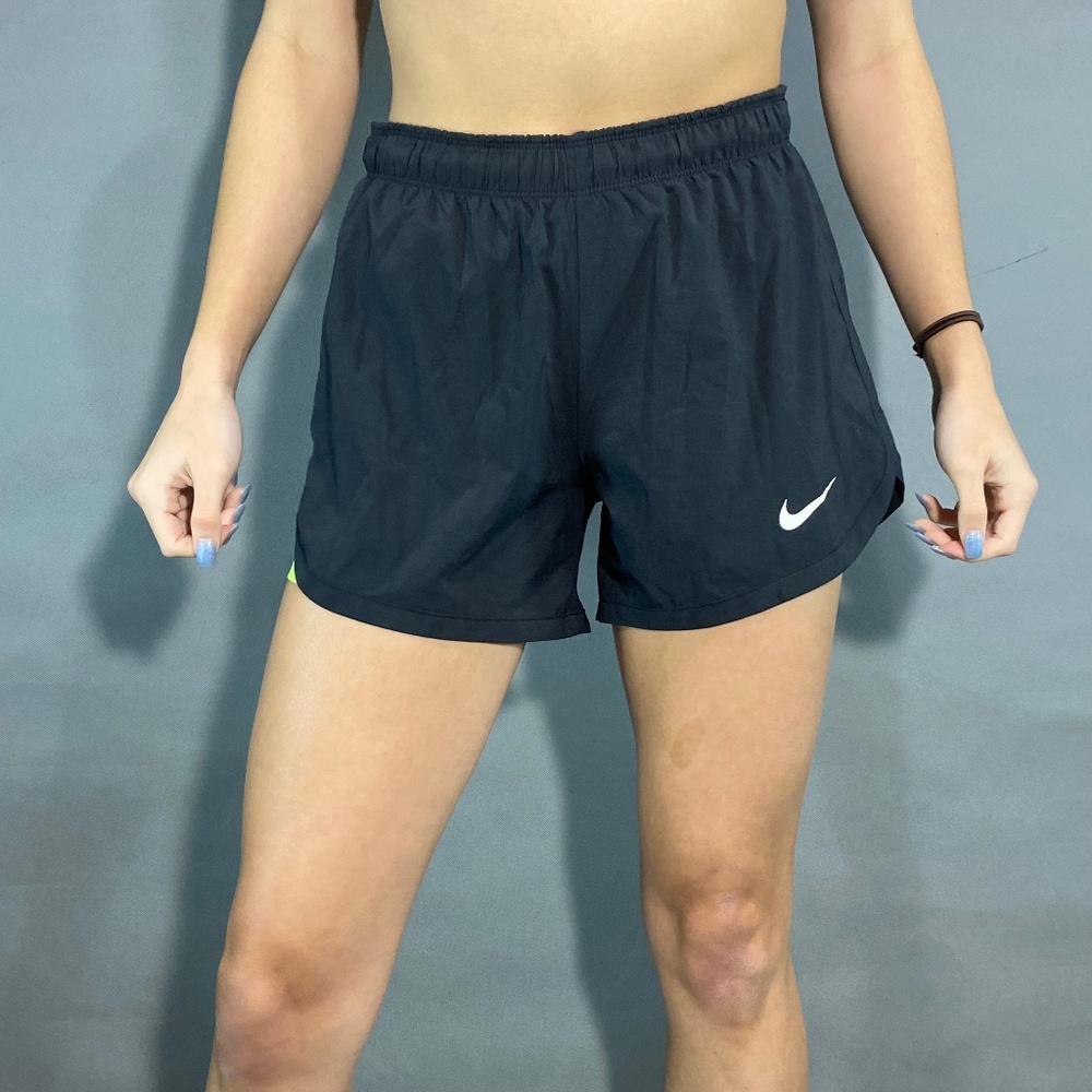 Nike Black/Neon Lining Workout Shorts Size S